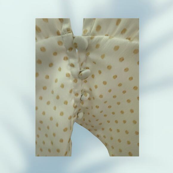 NWT I. State White & Yellow Pokadots Color Cabo Backless Sleeveless  S - Picture 5 of 10